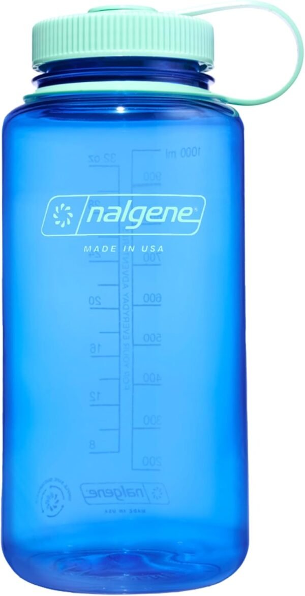 Nalgene Sustain Tritan BPA-Free Water Bottle Made with Material Derived From 50% Plastic Waste (using ISCC certified mass balance), 32 OZ, Wide Mouth