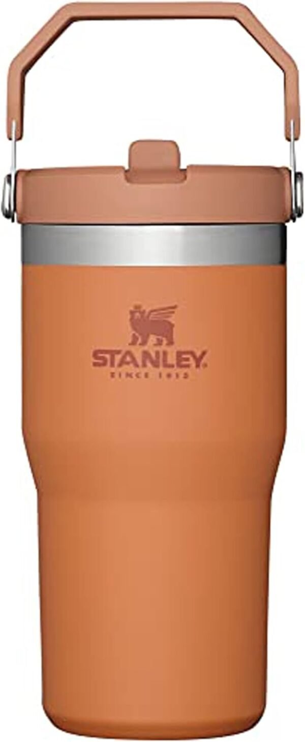 Stanley IceFlow Flip Straw Tumbler with Handle 30 oz | Twist On Lid and Flip Up Straw | Leak Resistant Water Bottle | Insulated Stainless Steel |BPA-Free | Rose Quartz