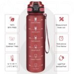 Opard 30oz/32oz Sports Water Bottle with Leak Proof Flip Top Lid BPA Free Tritan Reusable Plastic for Gym and Outdoor, Travel Water Bottle with Straw