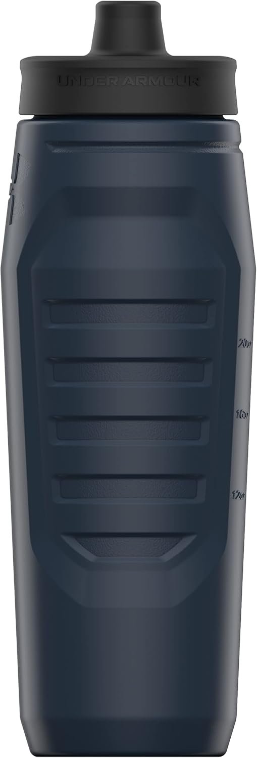 Under Armour Squeeze Water Bottles, 32 oz Water Bottles, Sideline Sports Water Bottle with Quick-Shot Lid, Quick & Easy Hydration, Gym Water Bottles, Squeeze Bottle, 1 32oz Bottle