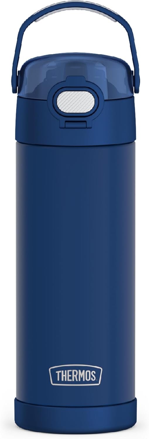 THERMOS FUNTAINER 16 Ounce Stainless Steel Vacuum Insulated Bottle with Wide Spout Lid, Galaxy Teal