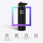 IRON °FLASK Camping & Hiking Hydration Flask with 3 Lids - Stainless Steel, Double Walled & Vacuum Insulated Water Bottle - Leak Proof & BPA Free (Midnight Black, Straw - 40 oz)