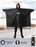ANYOO Hooded Rain Poncho for Adults Waterproof Lightweight Rain Coat for Men Women Reusable Rain Jacket for Emergency Outdoor