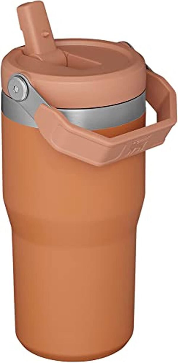 Stanley IceFlow Flip Straw Tumbler with Handle 30 oz | Twist On Lid and Flip Up Straw | Leak Resistant Water Bottle | Insulated Stainless Steel |BPA-Free | Rose Quartz