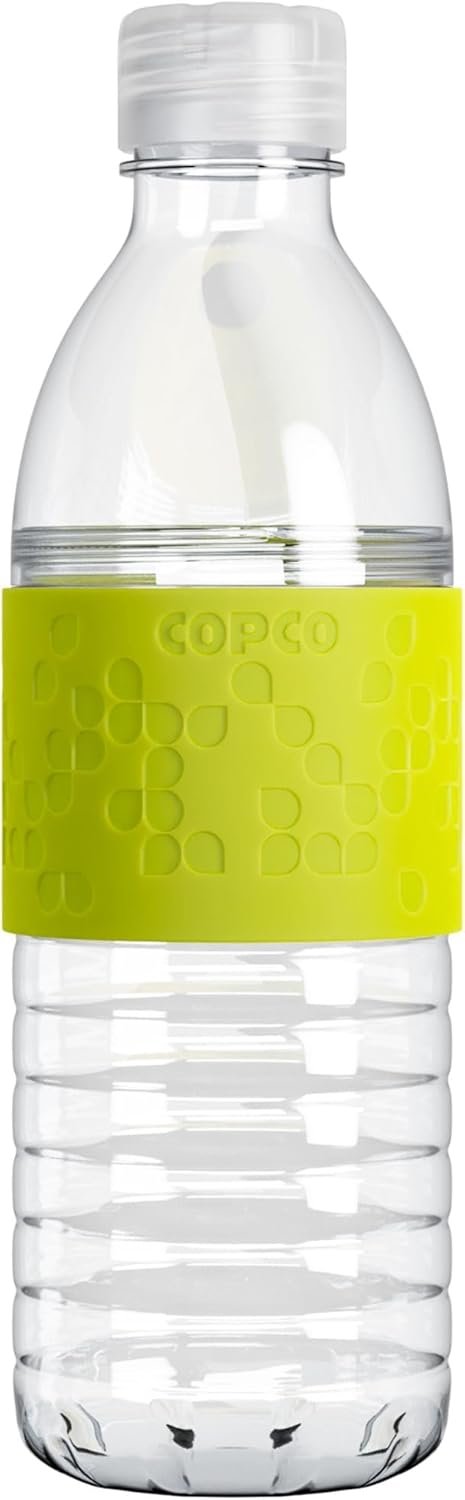 Copco Hydra Water Bottle with Spill-Resistant Lid, 16.9 oz - Reusable Tritan Non-Slip Sleeve, Twist-Open Body - BPA-Free, Leak-Proof, Durable & Portable for Gym, Office, School (Gray)