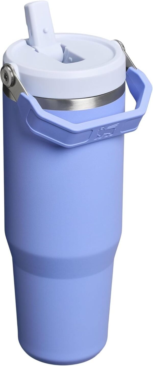 Stanley IceFlow Flip Straw Tumbler with Handle 30 oz | Twist On Lid and Flip Up Straw | Leak Resistant Water Bottle | Insulated Stainless Steel |BPA-Free | Rose Quartz