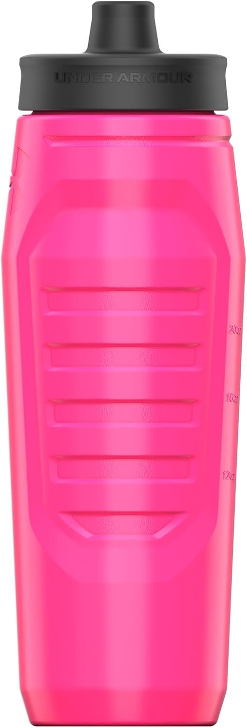 Under Armour Squeeze Water Bottles, 32 oz Water Bottles, Sideline Sports Water Bottle with Quick-Shot Lid, Quick & Easy Hydration, Gym Water Bottles, Squeeze Bottle, 1 32oz Bottle