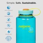 Nalgene Sustain Tritan BPA-Free Water Bottle Made with Material Derived From 50% Plastic Waste (using ISCC certified mass balance), 32 OZ, Wide Mouth
