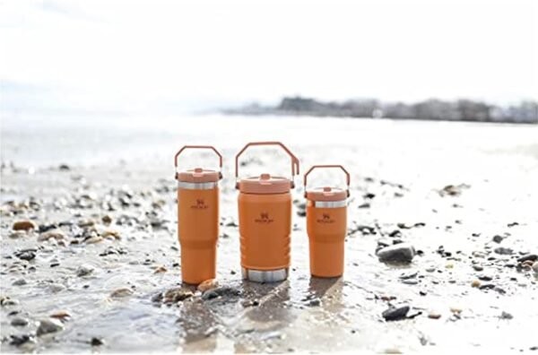 Stanley IceFlow Flip Straw Tumbler with Handle 30 oz | Twist On Lid and Flip Up Straw | Leak Resistant Water Bottle | Insulated Stainless Steel |BPA-Free | Rose Quartz