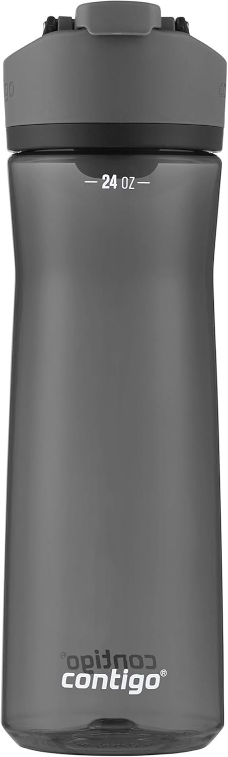 Contigo AUTOSEAL Cortland 24oz Water Bottle BPA-Free Plastic Spill Leak-Proof Lid and Carry Handle Dishwasher Safe Spirulina