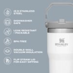 Stanley IceFlow Flip Straw Tumbler with Handle 30 oz | Twist On Lid and Flip Up Straw | Leak Resistant Water Bottle | Insulated Stainless Steel |BPA-Free | Rose Quartz