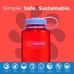 Nalgene Sustain Tritan BPA-Free Water Bottle Made with Material Derived From 50% Plastic Waste (using ISCC certified mass balance), 32 OZ, Wide Mouth