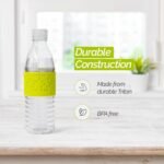 Copco Hydra Water Bottle with Spill-Resistant Lid, 16.9 oz - Reusable Tritan Non-Slip Sleeve, Twist-Open Body - BPA-Free, Leak-Proof, Durable & Portable for Gym, Office, School (Gray)