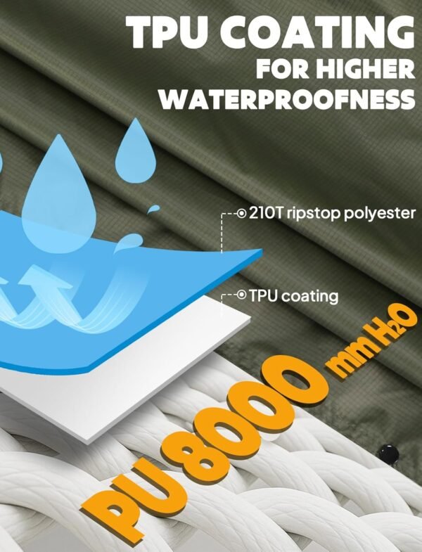 ANYOO Hooded Rain Poncho for Adults Waterproof Lightweight Rain Coat for Men Women Reusable Rain Jacket for Emergency Outdoor