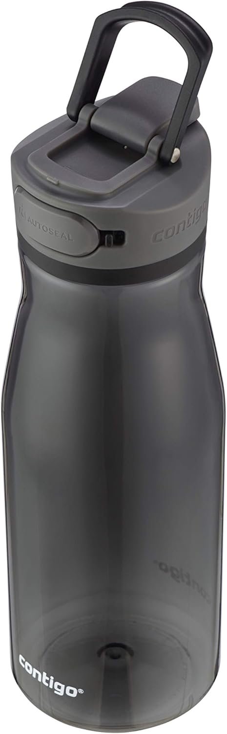 Contigo AUTOSEAL Cortland 24oz Water Bottle BPA-Free Plastic Spill Leak-Proof Lid and Carry Handle Dishwasher Safe Spirulina