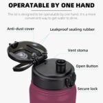 Fanhaw 20 Oz Insulated Stainless Steel Vacuum Water Bottle with Anti-Dust Pop-Open Lid - For Kids, Women, Men | Leak & Sweat Proof (Green Blue)