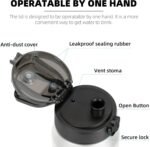 Fanhaw 20 Oz Insulated Stainless Steel Vacuum Water Bottle with Anti-Dust Pop-Open Lid - For Kids, Women, Men | Leak & Sweat Proof (Green Blue)