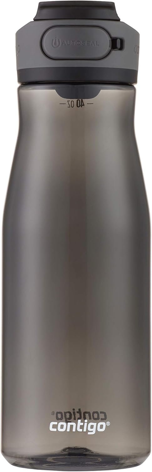 Contigo AUTOSEAL Cortland 24oz Water Bottle BPA-Free Plastic Spill Leak-Proof Lid and Carry Handle Dishwasher Safe Spirulina