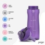 Pogo Plastic Water Bottle with Chug Lid and Carry Handle, Reusable, BPA Free, Dishwasher Safe, Perfect for Travel, School, Outdoors, and Gym | 18oz, 32oz, 40oz, 64oz