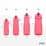 Pogo Plastic Water Bottle with Chug Lid and Carry Handle, Reusable, BPA Free, Dishwasher Safe, Perfect for Travel, School, Outdoors, and Gym | 18oz, 32oz, 40oz, 64oz