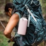 Fijinhom 24 oz Insulated Water Bottle with Handle, 304 Stainless Steel Water Bottles with Wide Mouth, Double Wall Vacuum Sports Water Bottle, BPA Free, Keep Cold and Hot, Black