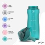 Pogo Plastic Water Bottle with Chug Lid and Carry Handle, Reusable, BPA Free, Dishwasher Safe, Perfect for Travel, School, Outdoors, and Gym | 18oz, 32oz, 40oz, 64oz