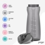 Pogo Plastic Water Bottle with Chug Lid and Carry Handle, Reusable, BPA Free, Dishwasher Safe, Perfect for Travel, School, Outdoors, and Gym | 18oz, 32oz, 40oz, 64oz