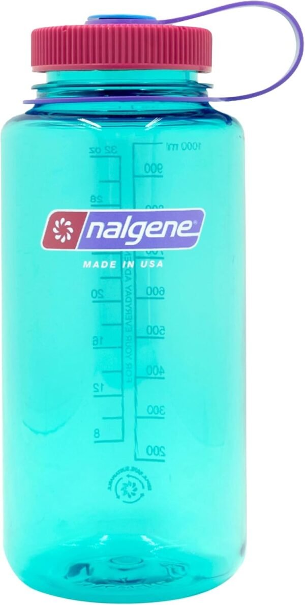 Nalgene Sustain Tritan BPA-Free Water Bottle Made with Material Derived From 50% Plastic Waste (using ISCC certified mass balance), 32 OZ, Wide Mouth