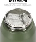 Fanhaw 20 Oz Stainless Steel Insulated Sports Water Bottles with Straw for Kids, Men and Women (Black)