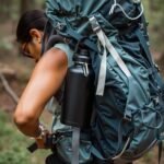 Fijinhom 24 oz Insulated Water Bottle with Handle, 304 Stainless Steel Water Bottles with Wide Mouth, Double Wall Vacuum Sports Water Bottle, BPA Free, Keep Cold and Hot, Black