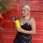 Fanhaw 20 Oz Insulated Stainless Steel Vacuum Water Bottle with Anti-Dust Pop-Open Lid - For Kids, Women, Men | Leak & Sweat Proof (Green Blue)