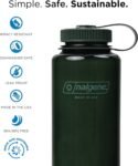 Nalgene Sustain Tritan BPA-Free Water Bottle Made with Material Derived From 50% Plastic Waste (using ISCC certified mass balance), 32 OZ, Wide Mouth