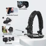 Fijinhom 24 oz Insulated Water Bottle with Handle, 304 Stainless Steel Water Bottles with Wide Mouth, Double Wall Vacuum Sports Water Bottle, BPA Free, Keep Cold and Hot, Black