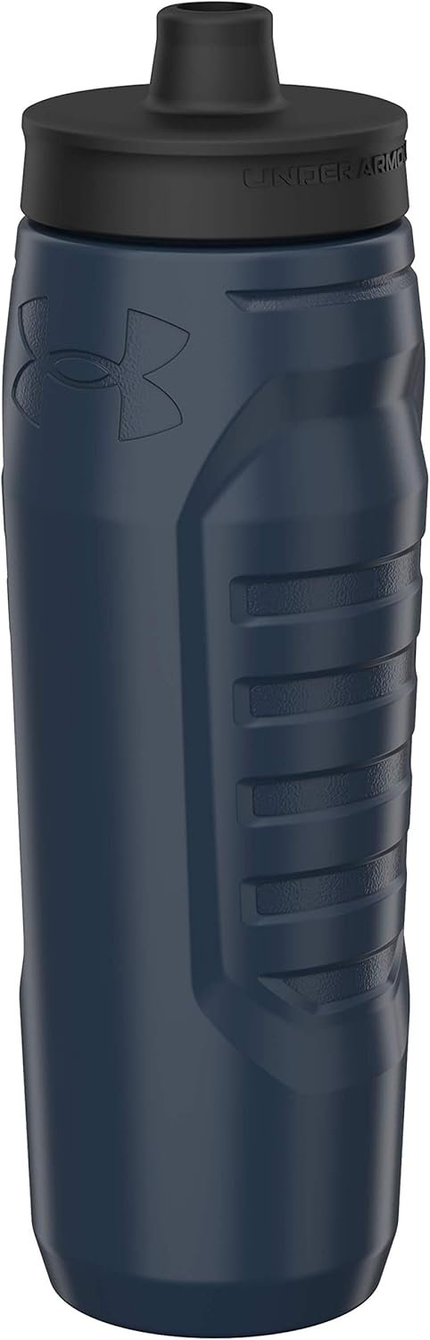 Under Armour Squeeze Water Bottles, 32 oz Water Bottles, Sideline Sports Water Bottle with Quick-Shot Lid, Quick & Easy Hydration, Gym Water Bottles, Squeeze Bottle, 1 32oz Bottle
