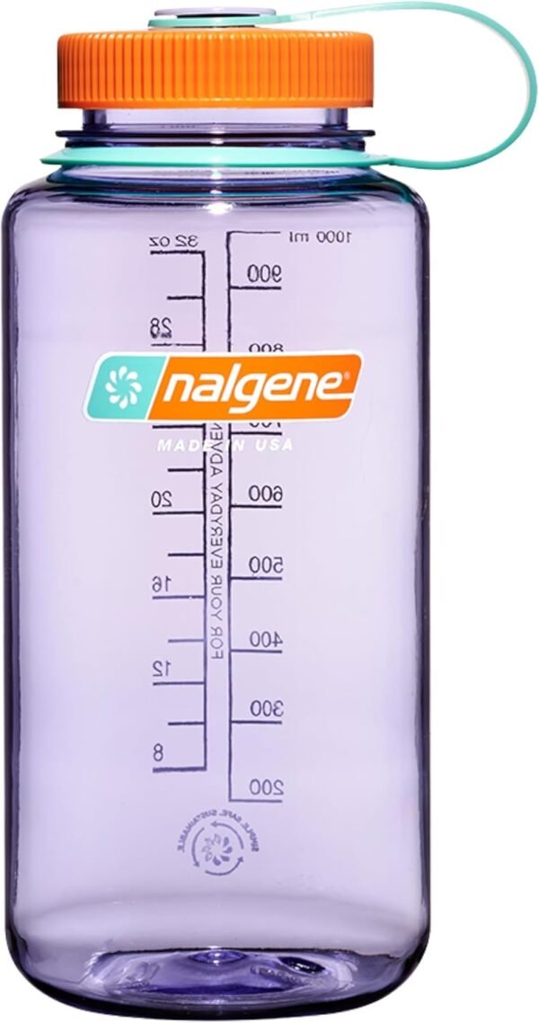 Nalgene Sustain Tritan BPA-Free Water Bottle Made with Material Derived From 50% Plastic Waste (using ISCC certified mass balance), 32 OZ, Wide Mouth