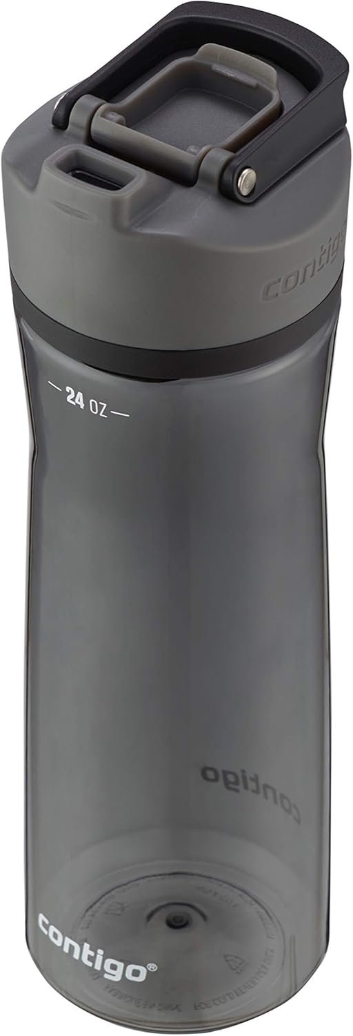 Contigo AUTOSEAL Cortland 24oz Water Bottle BPA-Free Plastic Spill Leak-Proof Lid and Carry Handle Dishwasher Safe Spirulina
