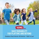 THERMOS FUNTAINER 16 Ounce Stainless Steel Vacuum Insulated Bottle with Wide Spout Lid, Galaxy Teal