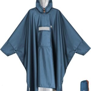 ANYOO Hooded Rain Poncho for Adults Waterproof Lightweight Rain Coat for Men Women Reusable Rain Jacket for Emergency Outdoor