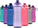 Pogo Plastic Water Bottle with Chug Lid and Carry Handle, Reusable, BPA Free, Dishwasher Safe, Perfect for Travel, School, Outdoors, and Gym | 18oz, 32oz, 40oz, 64oz