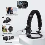 Fijinhom 24 oz Insulated Water Bottle with Handle, 304 Stainless Steel Water Bottles with Wide Mouth, Double Wall Vacuum Sports Water Bottle, BPA Free, Keep Cold and Hot, Black