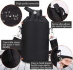 Water Bottle Insulated 32oz 40oz 64oz 128oz Straw Lid Spout Lid & 3 Lids, Leak Proof, Vacuum Insulated,Stainless Steel Water Bottle Wide Mouth for Sports, Gym or Office