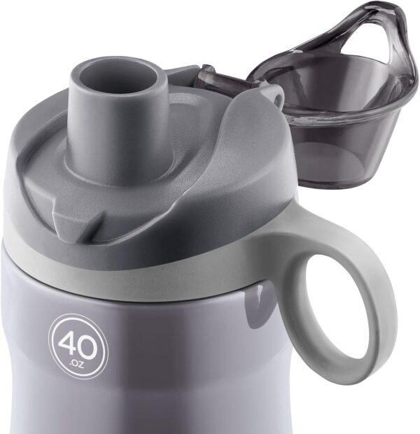 Pogo Plastic Water Bottle with Chug Lid and Carry Handle, Reusable, BPA Free, Dishwasher Safe, Perfect for Travel, School, Outdoors, and Gym | 18oz, 32oz, 40oz, 64oz