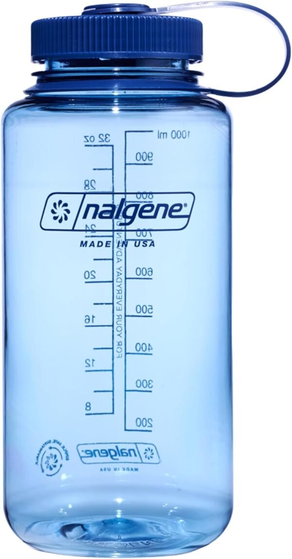 Nalgene Sustain Tritan BPA-Free Water Bottle Made with Material Derived From 50% Plastic Waste (using ISCC certified mass balance), 32 OZ, Wide Mouth