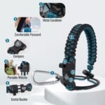 Fijinhom 24 oz Insulated Water Bottle with Handle, 304 Stainless Steel Water Bottles with Wide Mouth, Double Wall Vacuum Sports Water Bottle, BPA Free, Keep Cold and Hot, Black