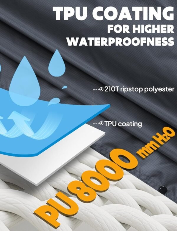 ANYOO Hooded Rain Poncho for Adults Waterproof Lightweight Rain Coat for Men Women Reusable Rain Jacket for Emergency Outdoor