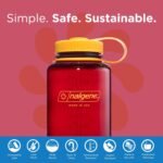 Nalgene Sustain Tritan BPA-Free Water Bottle Made with Material Derived From 50% Plastic Waste (using ISCC certified mass balance), 32 OZ, Wide Mouth