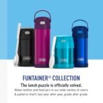 THERMOS FUNTAINER 16 Ounce Stainless Steel Vacuum Insulated Bottle with Wide Spout Lid, Galaxy Teal