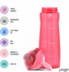 Pogo Plastic Water Bottle with Chug Lid and Carry Handle, Reusable, BPA Free, Dishwasher Safe, Perfect for Travel, School, Outdoors, and Gym | 18oz, 32oz, 40oz, 64oz