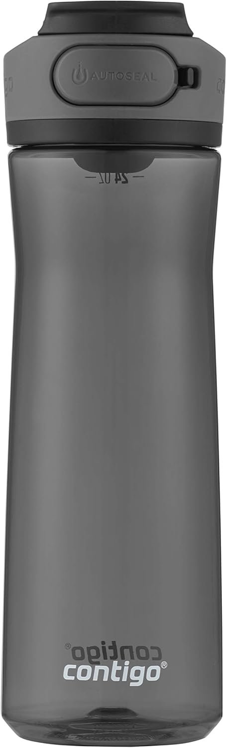 Contigo AUTOSEAL Cortland 24oz Water Bottle BPA-Free Plastic Spill Leak-Proof Lid and Carry Handle Dishwasher Safe Spirulina
