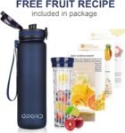 Opard 30oz/32oz Sports Water Bottle with Leak Proof Flip Top Lid BPA Free Tritan Reusable Plastic for Gym and Outdoor, Travel Water Bottle with Straw